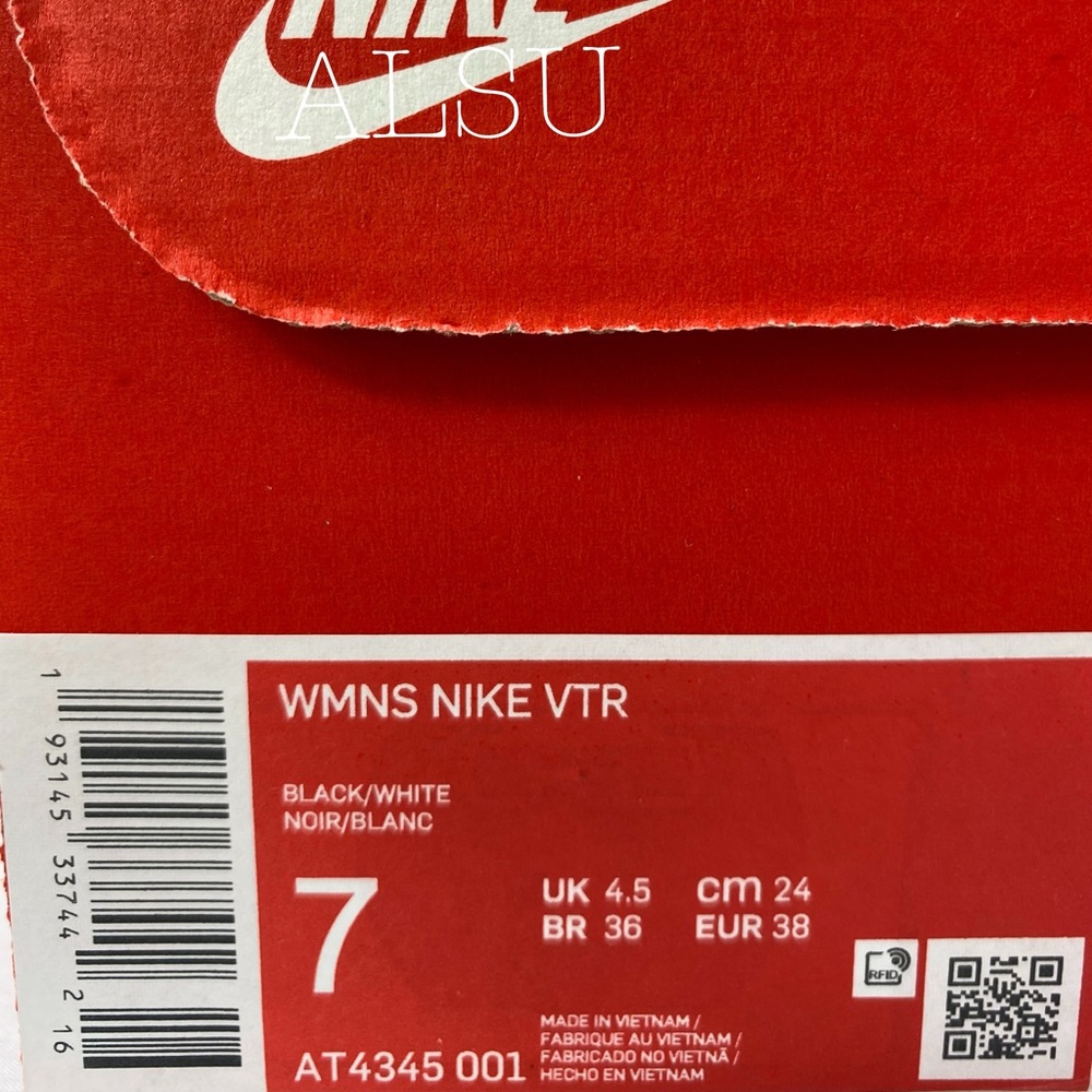 Nike Women’s Sneakers VTR Canvas Black White - Picture 10 of 10